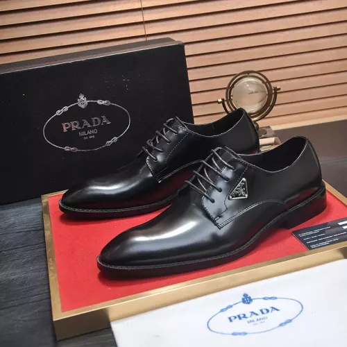 Prada Leather Shoes For Men #1356520 $100.00 USD, Wholesale Replica Prada Leather Shoes