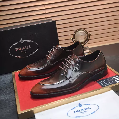 Prada Leather Shoes For Men #1356521 $100.00 USD, Wholesale Replica Prada Leather Shoes