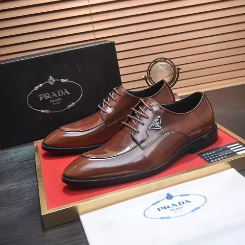 Prada Leather Shoes For Men #1356523 $100.00 USD, Wholesale Replica Prada Leather Shoes
