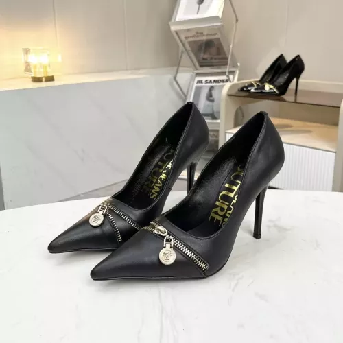 Versace High-Heeled Shoes For Women #1357272 $82.00 USD, Wholesale Replica Versace High-Heeled Shoes
