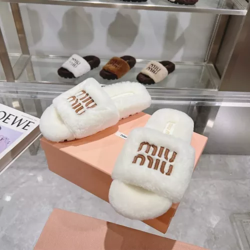 MIU MIU Slippers For Women #1357589 $92.00 USD, Wholesale Replica MIU MIU Slippers
