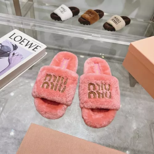 Replica MIU MIU Slippers For Women #1357591 $92.00 USD for Wholesale