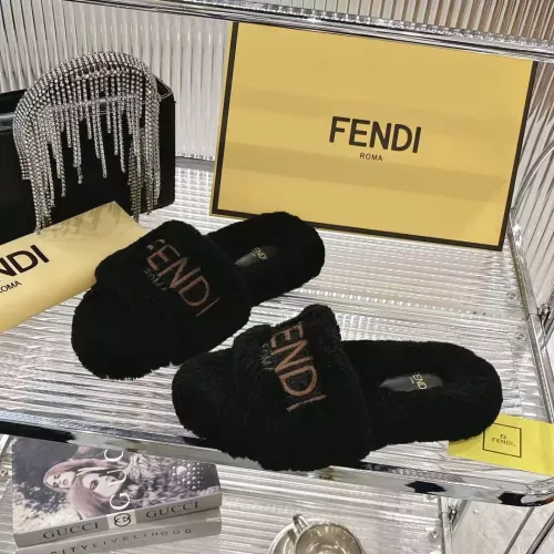 Fendi Slippers For Women #1357610 $92.00 USD, Wholesale Replica Fendi Slippers