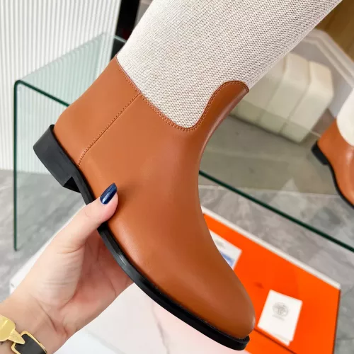 Replica Hermes Boots For Women #1357669 $115.00 USD for Wholesale