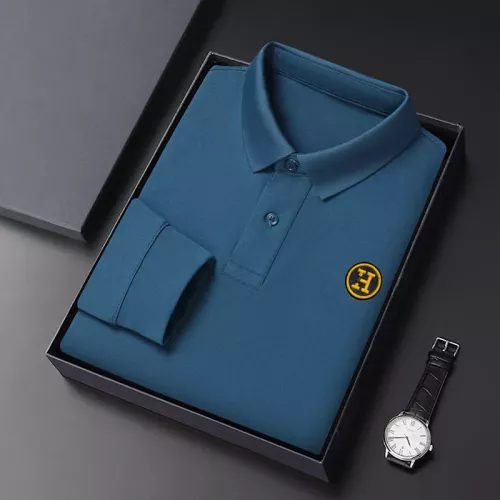 Replica Hermes T-Shirts Long Sleeved For Men #1358125 $40.00 USD for Wholesale