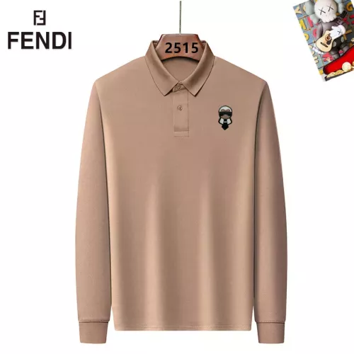 Fendi T-Shirts Long Sleeved For Men #1358144 $40.00 USD, Wholesale Replica Fendi T-Shirts