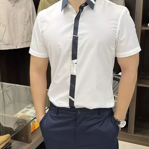 Armani Shirts Short Sleeved For Men #1359450 $85.00 USD, Wholesale Replica Armani Shirts