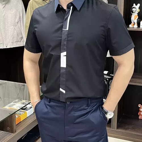 Armani Shirts Short Sleeved For Men #1359452 $85.00 USD, Wholesale Replica Armani Shirts