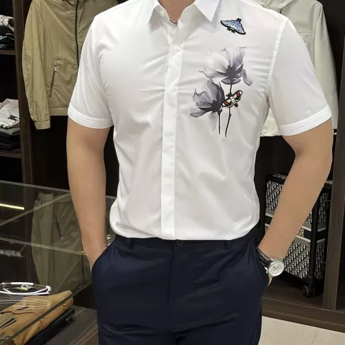 Armani Shirts Short Sleeved For Men #1359455 $85.00 USD, Wholesale Replica Armani Shirts