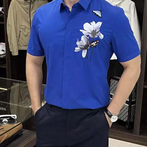 Armani Shirts Short Sleeved For Men #1359456 $85.00 USD, Wholesale Replica Armani Shirts