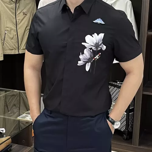 Armani Shirts Short Sleeved For Men #1359458 $85.00 USD, Wholesale Replica Armani Shirts