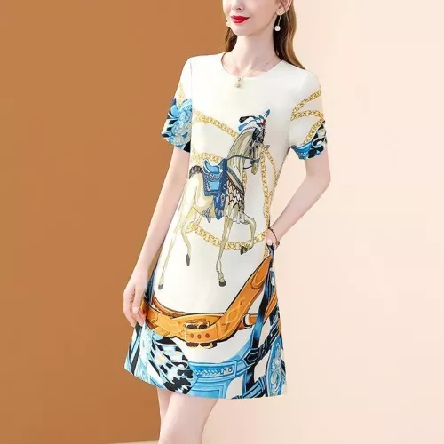 Hermes Dresses Short Sleeved For Women #1359877 $80.00 USD, Wholesale Replica Hermes Dresses