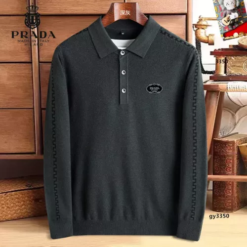 Prada Sweaters Long Sleeved For Men #1360727 $48.00 USD, Wholesale Replica Prada Sweaters