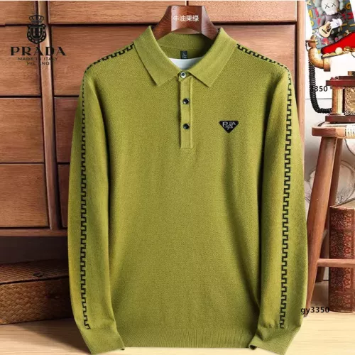 Prada Sweaters Long Sleeved For Men #1360757 $48.00 USD, Wholesale Replica Prada Sweaters
