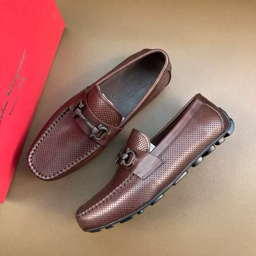 Salvatore Ferragamo Leather Shoes For Men #1361609 $88.00 USD, Wholesale Replica Salvatore Ferragamo Leather Shoes