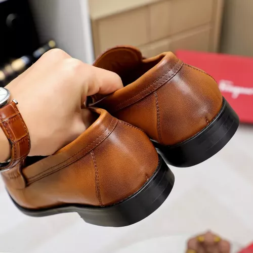 Replica Salvatore Ferragamo Leather Shoes For Men #1361670 $82.00 USD for Wholesale