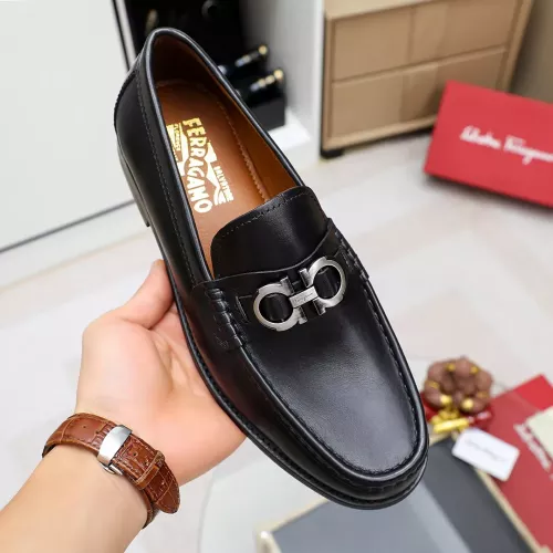Replica Salvatore Ferragamo Leather Shoes For Men #1361671 $82.00 USD for Wholesale