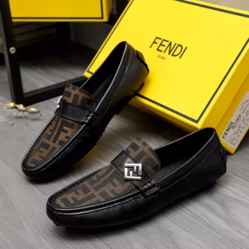 Fendi Leather Shoes For Men #1361758 $80.00 USD, Wholesale Replica Fendi Leather Shoes