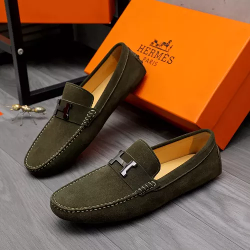 Hermes Leather Shoes For Men #1361856 $76.00 USD, Wholesale Replica Hermes Leather Shoes