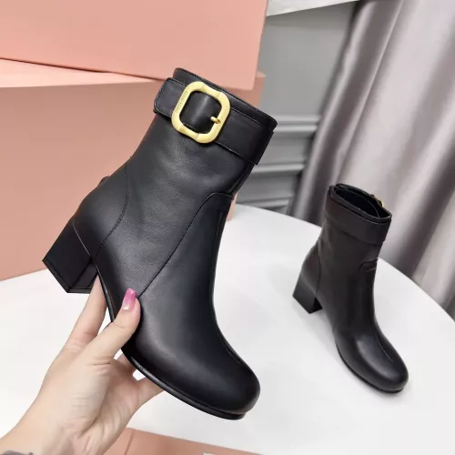 Replica MIU MIU Boots For Women #1362888 $100.00 USD for Wholesale
