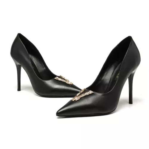 Versace High-Heeled Shoes For Women #1363343 $80.00 USD, Wholesale Replica Versace High-Heeled Shoes