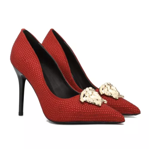 Versace High-Heeled Shoes For Women #1363352 $82.00 USD, Wholesale Replica Versace High-Heeled Shoes