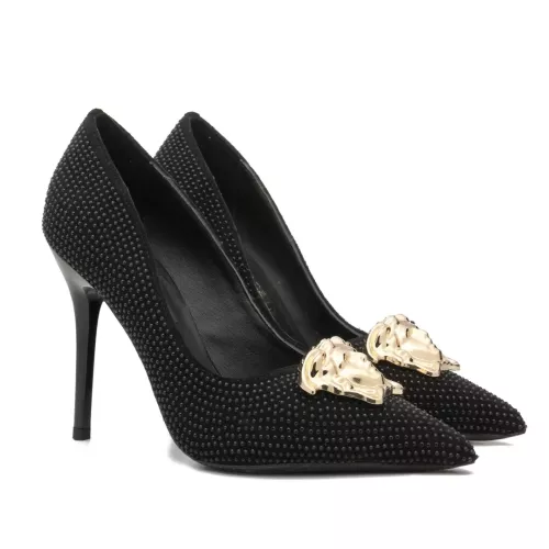 Versace High-Heeled Shoes For Women #1363355 $82.00 USD, Wholesale Replica Versace High-Heeled Shoes