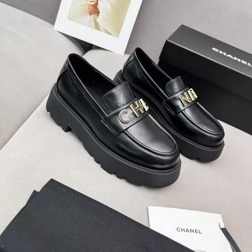 Replica Chanel Leather Shoes For Women #1363356 $98.00 USD for Wholesale