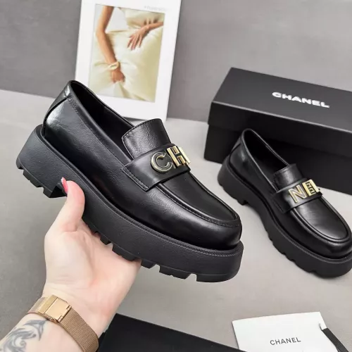 Replica Chanel Leather Shoes For Women #1363356 $98.00 USD for Wholesale
