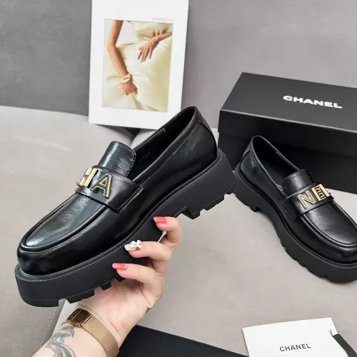 Replica Chanel Leather Shoes For Women #1363356 $98.00 USD for Wholesale