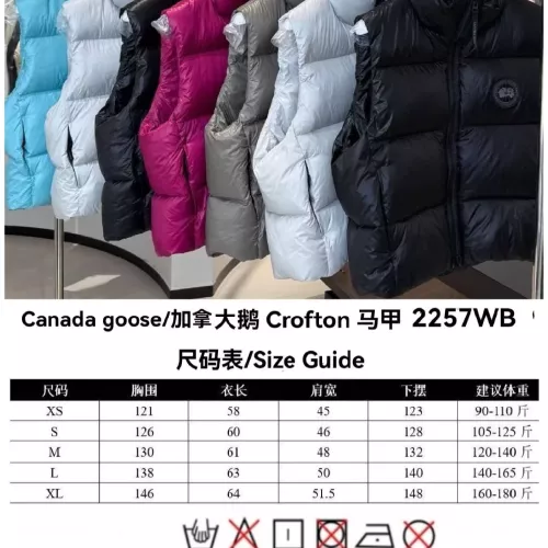 Replica Canada Goose Down Feather Coat Sleeveless For Women #1363740 $115.00 USD for Wholesale