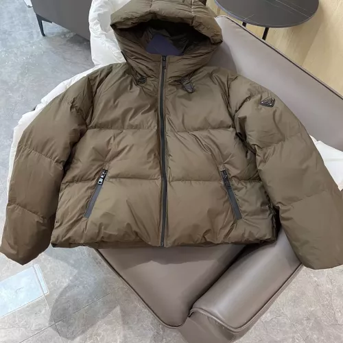 Prada Down Feather Coat Long Sleeved For Women #1363756 $225.00 USD, Wholesale Replica Prada Down Feather Coat