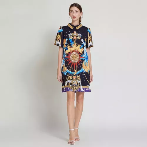 Replica Hermes Dresses Short Sleeved For Women #1364110 $64.00 USD for Wholesale