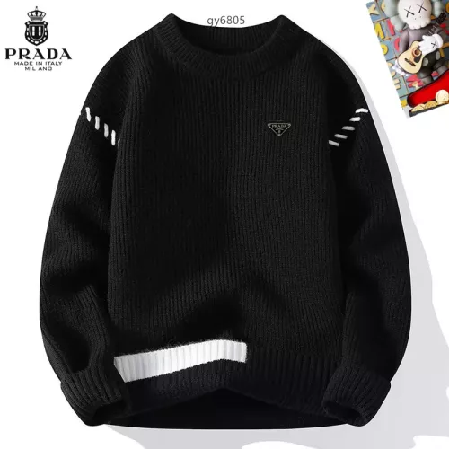 Prada Sweaters Long Sleeved For Men #1364561 $48.00 USD, Wholesale Replica Prada Sweaters