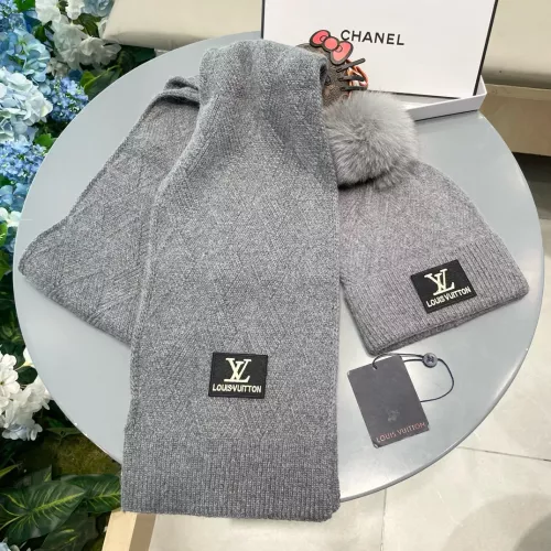 Louis Vuitton LV Hat and Scarf Set #1365666 $64.00 USD, Wholesale Replica Louis Vuitton LV Hat and Scarf and Glove Set