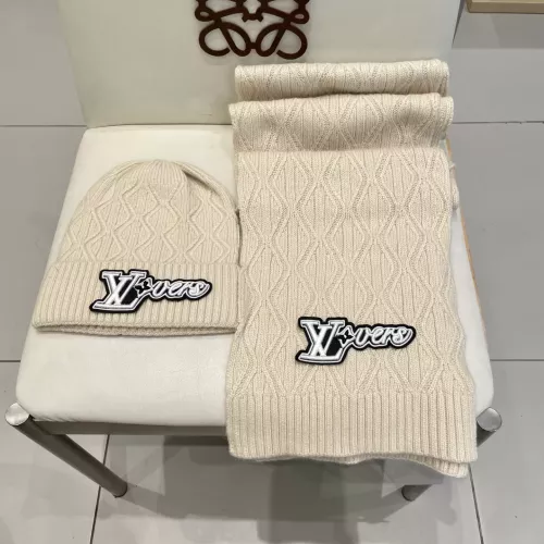 Louis Vuitton LV Hat and Scarf Set #1365669 $64.00 USD, Wholesale Replica Louis Vuitton LV Hat and Scarf and Glove Set