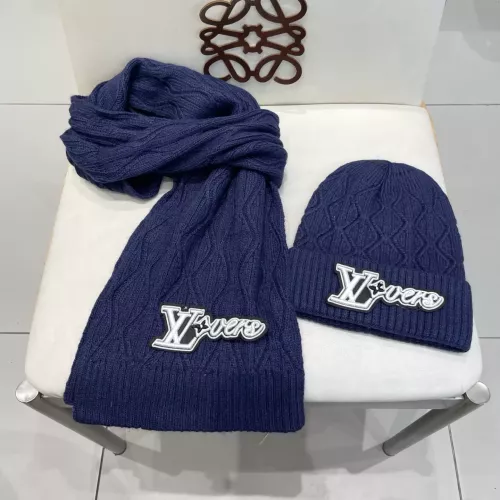 Louis Vuitton LV Hat and Scarf Set #1365670 $64.00 USD, Wholesale Replica Louis Vuitton LV Hat and Scarf and Glove Set