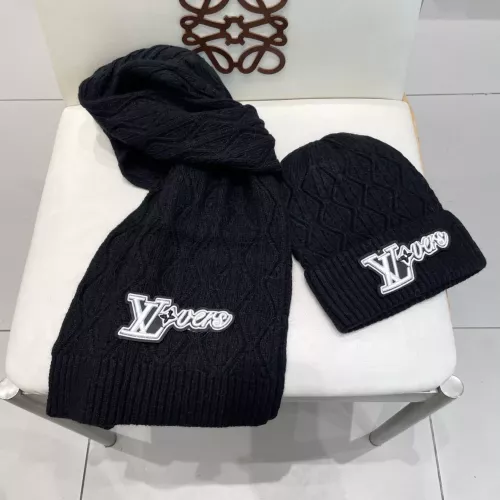 Louis Vuitton LV Hat and Scarf Set #1365671 $64.00 USD, Wholesale Replica Louis Vuitton LV Hat and Scarf and Glove Set