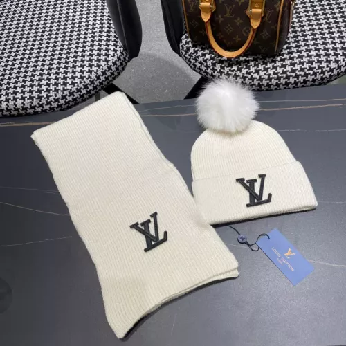 Louis Vuitton LV Hat and Scarf Set #1365690 $64.00 USD, Wholesale Replica Louis Vuitton LV Hat and Scarf and Glove Set