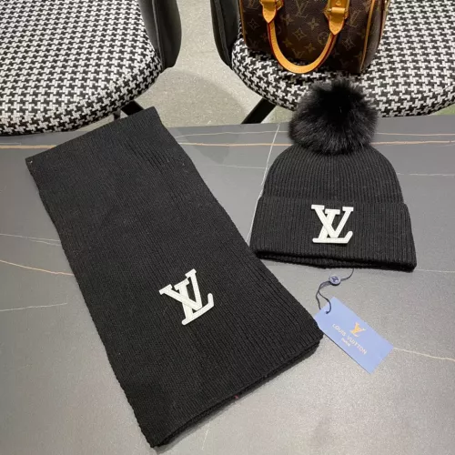Louis Vuitton LV Hat and Scarf Set #1365691 $64.00 USD, Wholesale Replica Louis Vuitton LV Hat and Scarf and Glove Set