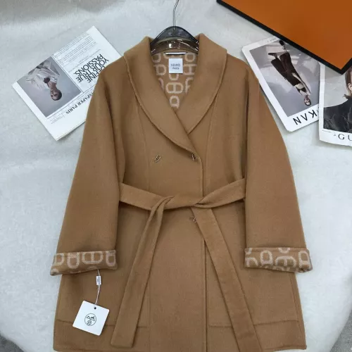 Replica Hermes Coat Long Sleeved For Women #1366337 $297.52 USD for Wholesale