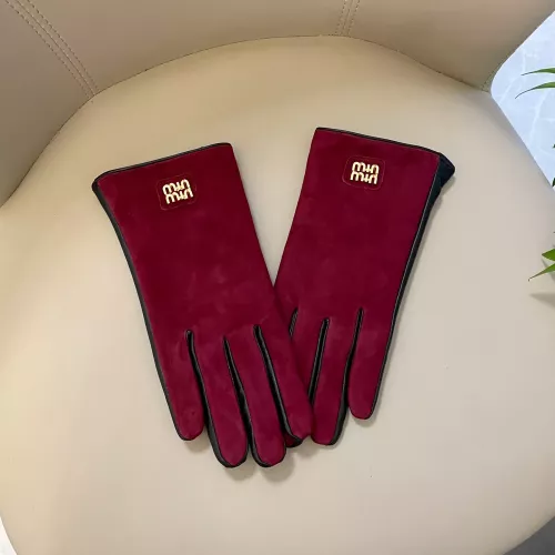 MIU MIU Gloves For Women #1366435 $48.00 USD, Wholesale Replica MIU MIU Gloves