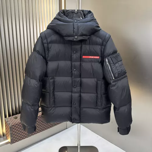 Prada Down Feather Coat Long Sleeved For Men #1366649 $225.00 USD, Wholesale Replica Prada Down Feather Coat
