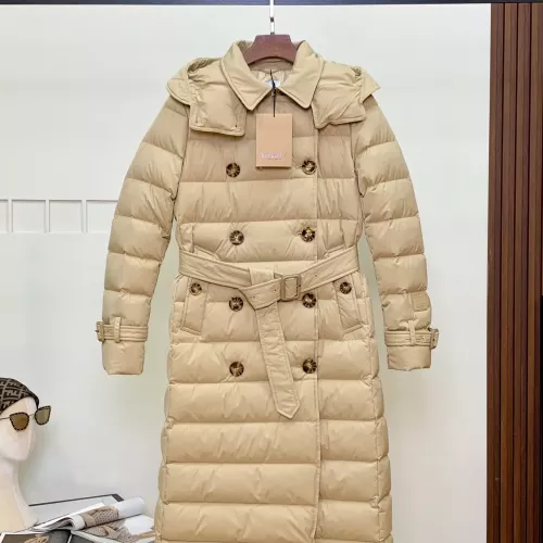 Burberry Down Feather Coat Long Sleeved For Women #1366696 $257.85 USD, Wholesale Replica Burberry Down Feather Coat