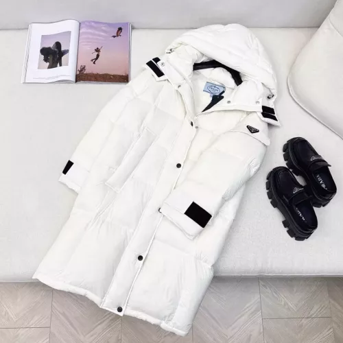 Prada Down Feather Coat Long Sleeved For Women #1366765 $257.85 USD, Wholesale Replica Prada Down Feather Coat
