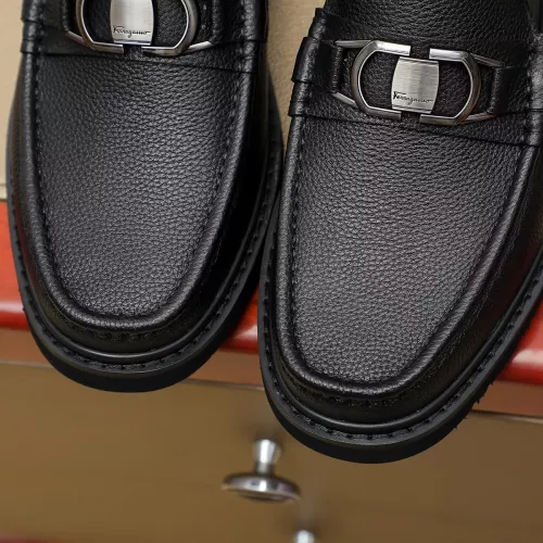 Replica Salvatore Ferragamo Leather Shoes For Men #1367303 $96.00 USD for Wholesale