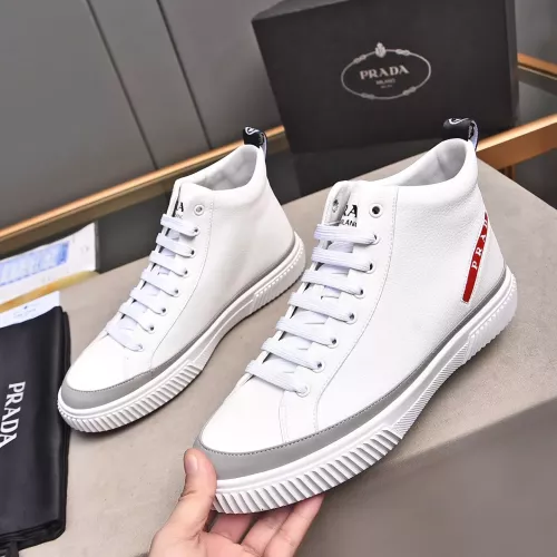 Prada High Top Shoes For Men #1367634 $82.00 USD, Wholesale Replica Prada High Top Shoes