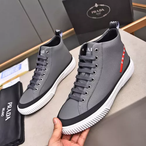 Prada High Top Shoes For Men #1367635 $82.00 USD, Wholesale Replica Prada High Top Shoes