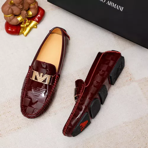 Replica Armani Leather Shoes For Men #1367853 $72.00 USD for Wholesale