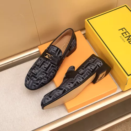 Replica Fendi Leather Shoes For Men #1367888 $88.00 USD for Wholesale